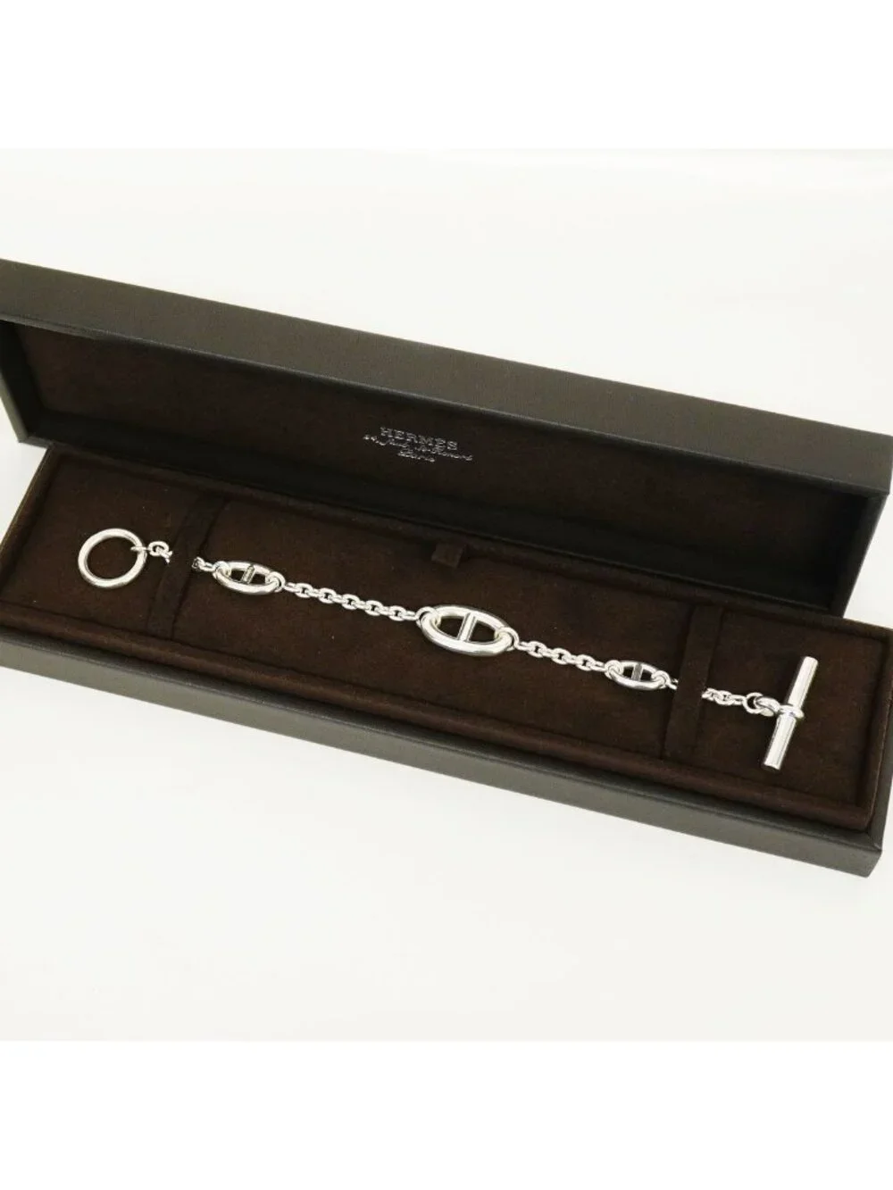 Hermes Chaine D'ancre Farandole 925 Sterling Silver Bracelet